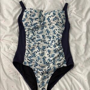 Blue Paisley One-Piece Swimsuit